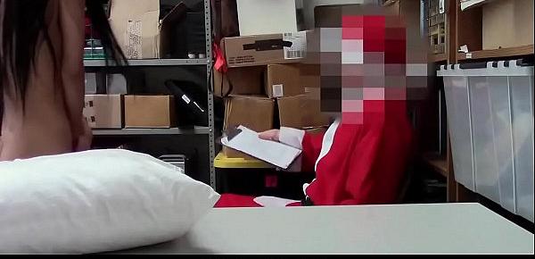  Naught Shoplifter Teen Fucked By Fake Santa at Mall